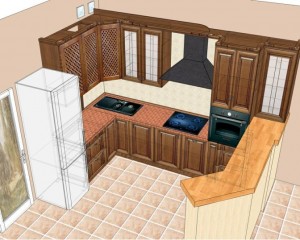 проект кухни: частный дом