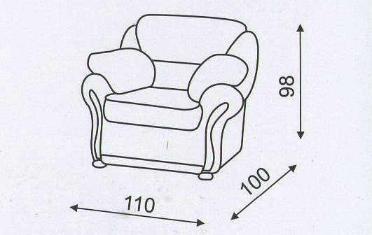 Схема кресла "Амфора" в комплект