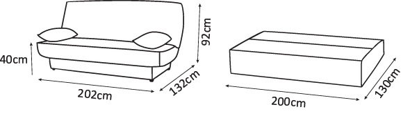 схема размеров дивана "Радуга Люкс"