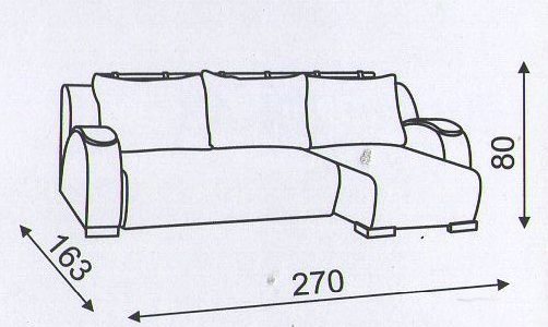 Схема углового дивана "Маэстро"