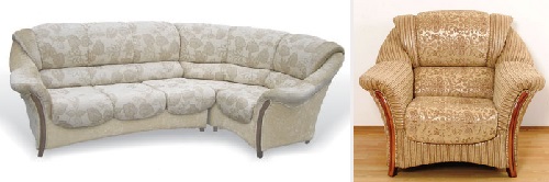 Угловой диван и кресло "Фламинго" в комплект